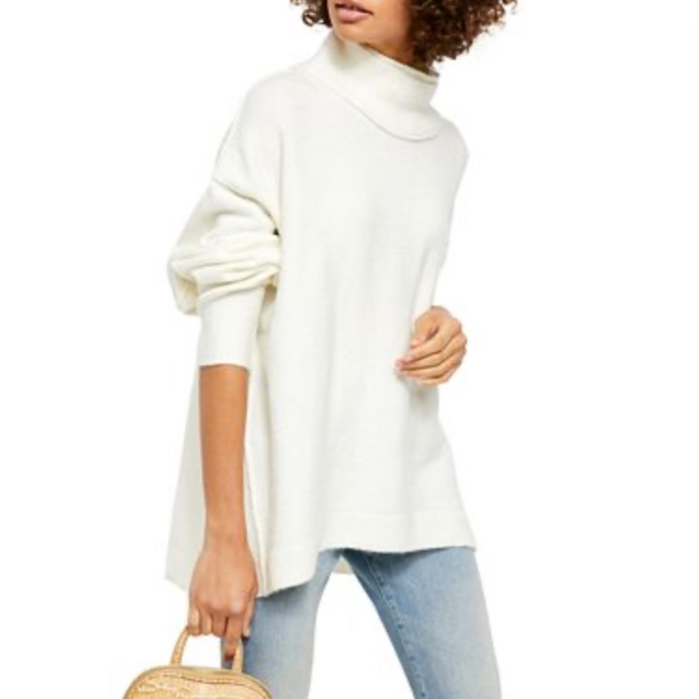 Free People Afterglow Mock-Neck Tunic Sweater